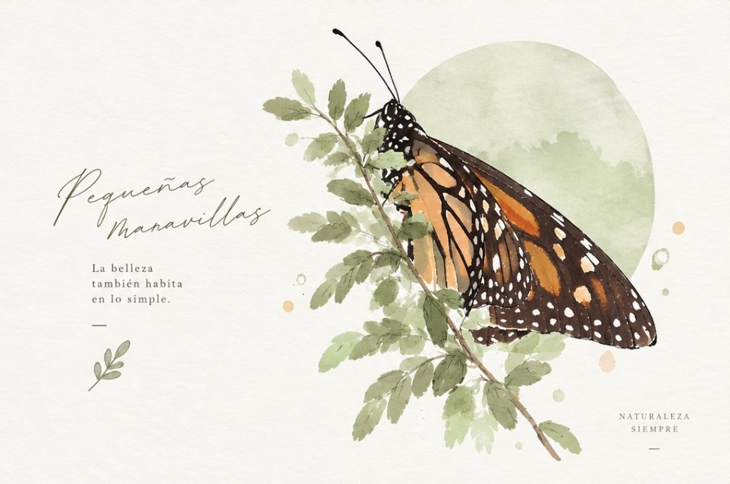 Acuarela de la Mariposa Monarca en Guanajuato - Pequeñas Maravillas